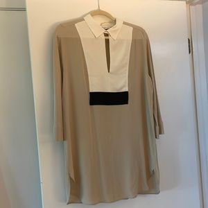 Max Mara Italian silk color block tunic purchased in Rome